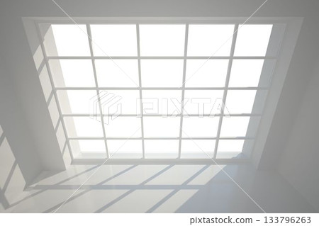 White room with a lot of windows 133796263