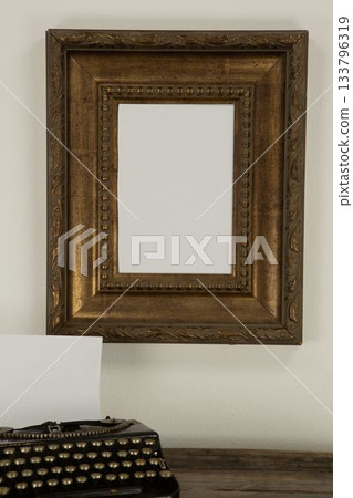 Photo frame on the wall, Close-up Photo frame on the wall, Close-up 133796319