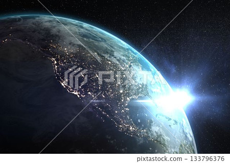 Aerial view of the Earth from the space Aerial view of the Earth from the space 133796376