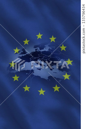 European union flag, Close-up European union flag, Close-up 133796434