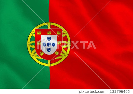 Digitally generated portugese national flag Digitally generated portugese national flag 133796465
