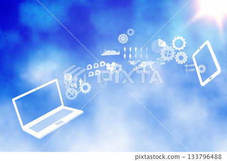 Computer connection background 133796488