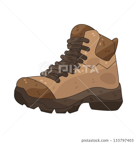 illustration of Hiking Boot 133797403