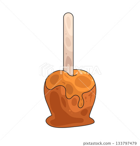 illustration of Caramel Apple illustration of Caramel Apple 133797479