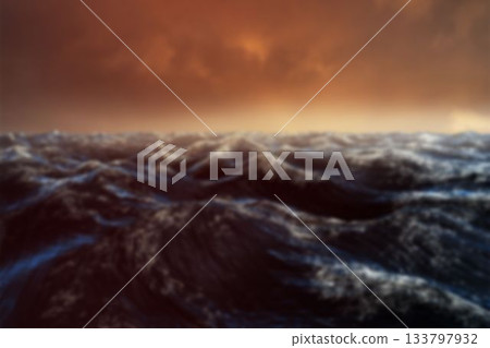 Waves in sea during sunset Waves in sea during sunset 133797932