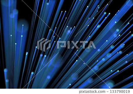 Illuminated image of fiber optics 133798019