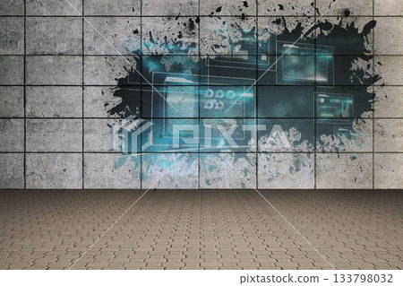 Splash showing technology interface 133798032