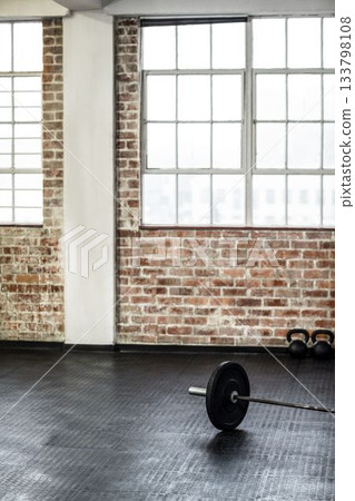 Weights on the studio floor Weights on the studio floor 133798108
