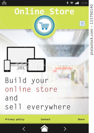 Screen of an online store 133798140