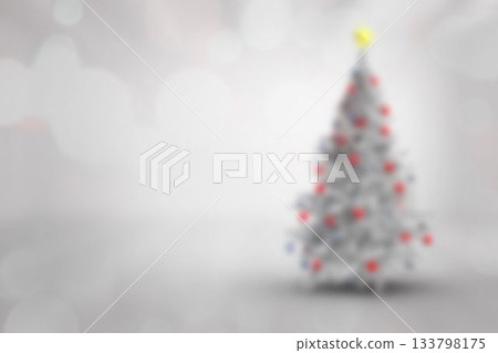 Blurry christmas tree in room 133798175