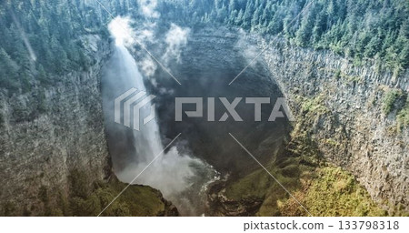 Great waterfall in forest Great waterfall in forest 133798318