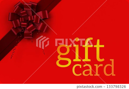 Gift card with festive bow 133798326