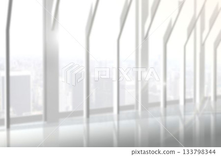 Metal bars on glass window 133798344