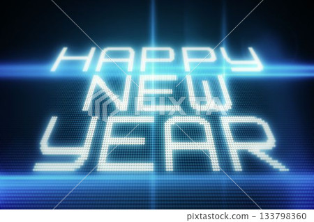 Happy new year on tech background Happy new year on tech background 133798360