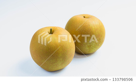 Fresh Japanese pears (white background) Fresh Japanese pears (white background) 133798506