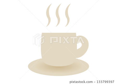 簡單的咖啡杯插畫 133799397