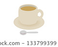 簡單的咖啡杯插畫 133799399