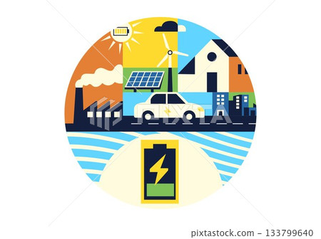 Clean Energy Innovation Vector Illustration Showcasing Modern Sustainable Design Powered By Renewable Sources And Hydroelectricity Technology Clean Energy Innovation Vector Illustration Showcasing Modern Sustainable Design Powered By Renewable Sources And Hydroelectricity Technology 133799640