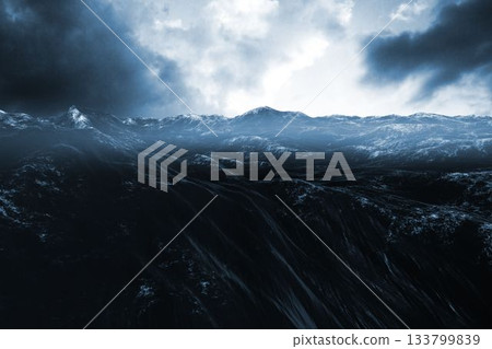 Waves flowing in sea against sky Waves flowing in sea against sky 133799839