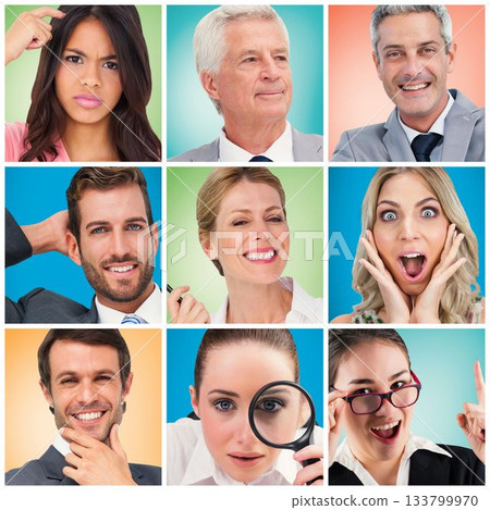 People collage portrait 3x3 People collage portrait 3x3 133799970