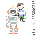 Robot and boy 133800215