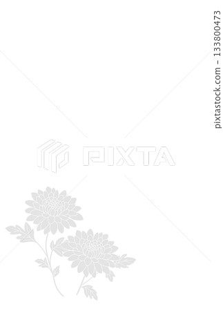 Mourning Postcard〈Chrysanthemum Stencil〉 A-6 133800473