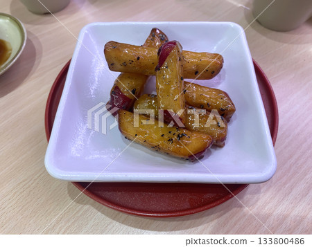 Glazed candied sweet potatoes Glazed candied sweet potatoes 133800486