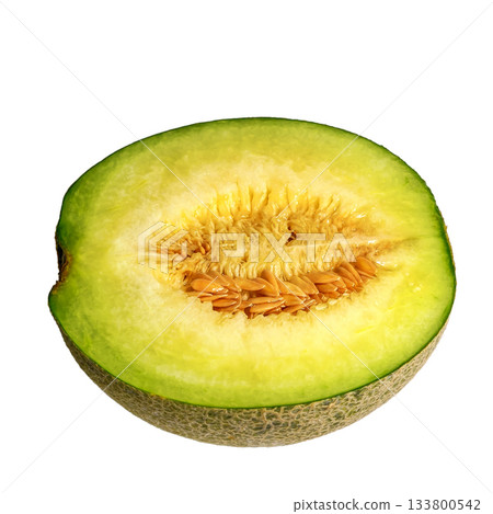 Green musk melon half Green musk melon half 133800542
