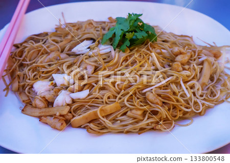 Stir-fried noodle dish Stir-fried noodle dish 133800548