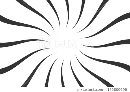 Wavy radial stripe background - black 133800696