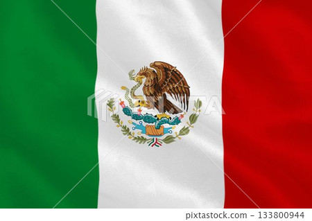 Digitally generated mexican national flag Digitally generated mexican national flag 133800944