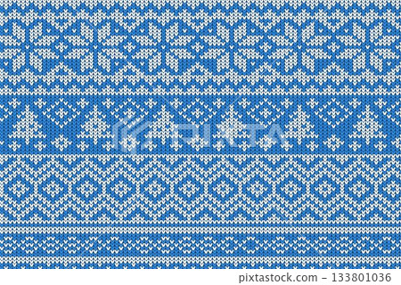 Knitting Christmas vector background snowflakes Knitting Christmas vector background snowflakes 133801036