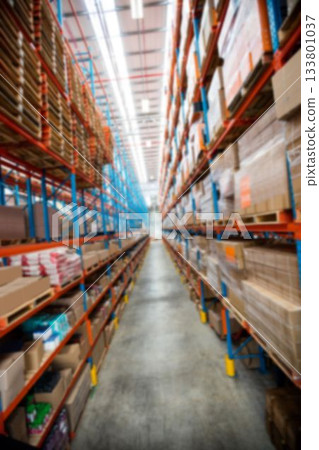 Boxes in industrial warehouse Boxes in industrial warehouse 133801037