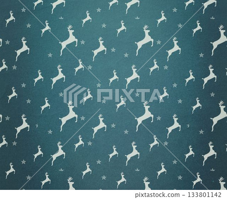 Blue and white reindeer pattern Blue and white reindeer pattern 133801142
