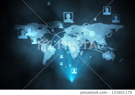 Futuristic technology interface 133801179