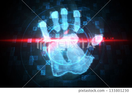 Digital security hand scan Digital security hand scan 133801230