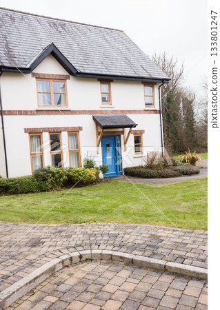 Paved footpath outside house Paved footpath outside house 133801247
