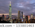 Taiwan Taipei night view from Elephant Mountain 133801463