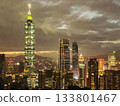 Taiwan Taipei night view from Elephant Mountain 133801467