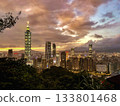 Taiwan: Taipei at sunset from Xiangshan 133801468