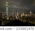 Taiwan Taipei night view from Elephant Mountain 133801470