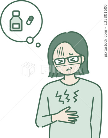 圖：一位40多歲的女性，胃痛 133801600