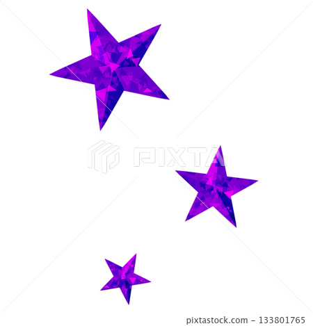 許多紫色的寶石般的星星 133801765