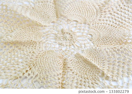 Handicraft, hand-knitted, lace, background material Handicraft, hand-knitted, lace, background material 133802279