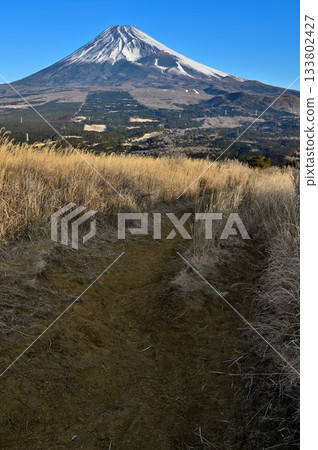 Mount Echizen in the Aitaka Mountains: Mount Fuji as seen from the Kayato hiking trail Mount Echizen in the Aitaka Mountains: Mount Fuji as seen from the Kayato hiking trail 133802427