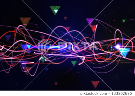 Digitally generated bright disco background 133802680