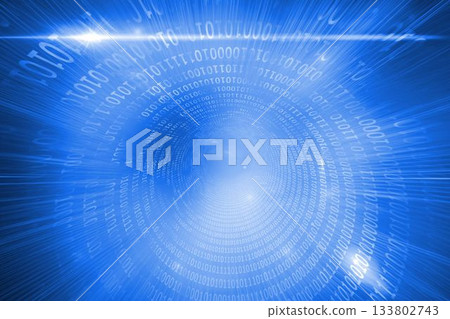 Glowing futuristic binary code spiral Glowing futuristic binary code spiral 133802743