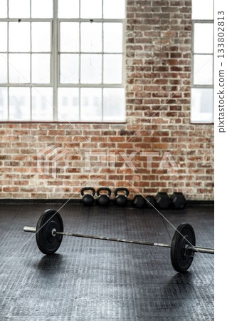 Weights on the studio floor Weights on the studio floor 133802813