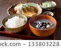 Boiled fish set meal 133803228