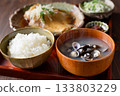 Boiled fish set meal 133803229